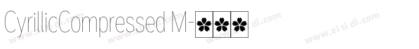 CyrillicCompressed M字体转换 CyrillicCompressed M字体转换
